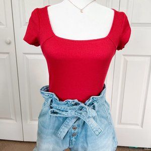 Express Short Sleeve Bodysuit (Rust)